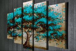 Wallity BC75 Lienzo Decorativo de 5 Piezas Multicolor